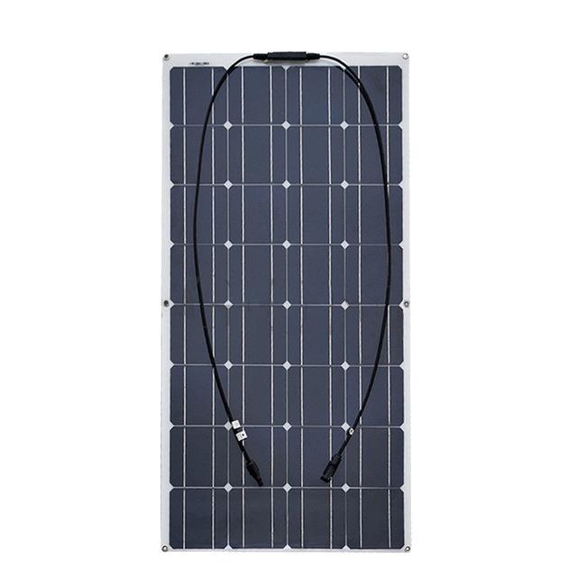 12 Volt 100 Watt monoctrystalline flexible solar panel solar RV 200w 400 watt 600w 1000w kit for 12V 24 Volt batteries Charging