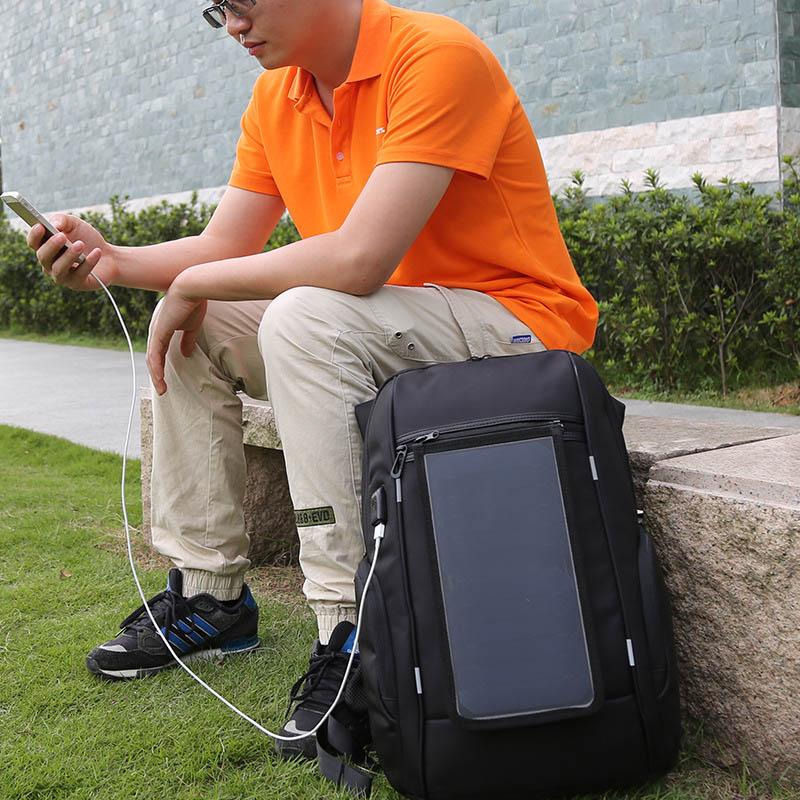 Business Men Backpack Solar Charging Multifunction Teenager Schoolbag Travel Anti-theft Laptop Bag WF 668
