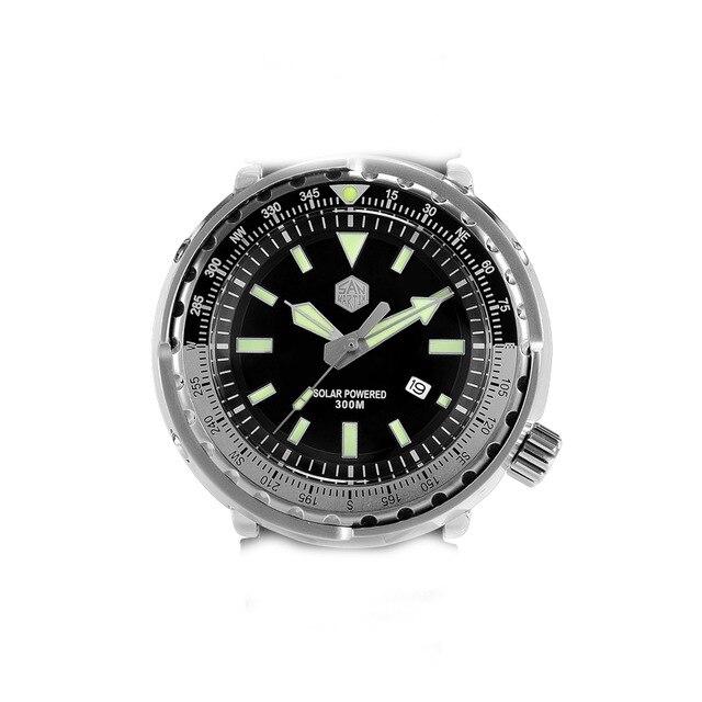 San Martin New Tuna SBDC035 Wrist Watches Stainless Steel Diving Watches 30ATM Solar VS37 Movement Quartz watch for Men Women