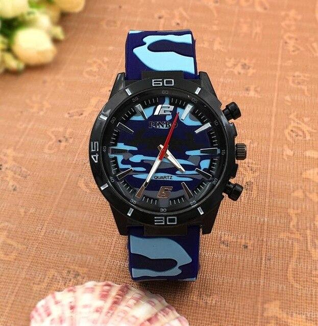 Fashion Sports Outdoor Men's Women's Digital Watch Military Men's Silicone Camouflage Plastic Strap Quartz Wrist Bracelet Clock