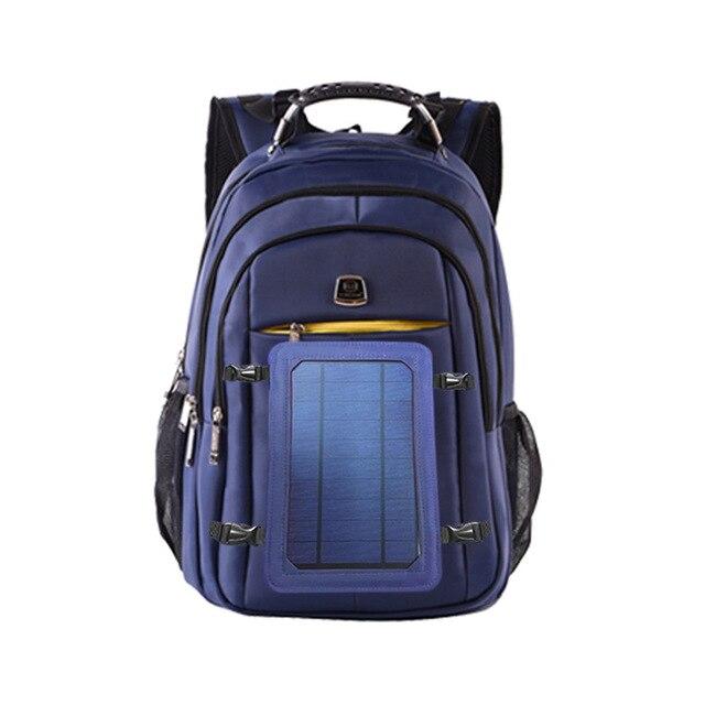 New Solar Charging USB Backpack men Fashion Casual Business Backpack Oxford Cloth Outdoor Bag