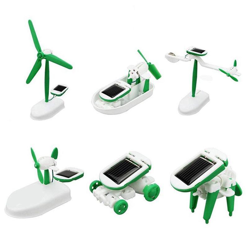 Novel Intelligent Development DIY Creative High-Tech Science Experiment Set Six-in-One Toy Solar Assembled Multifunction Toy