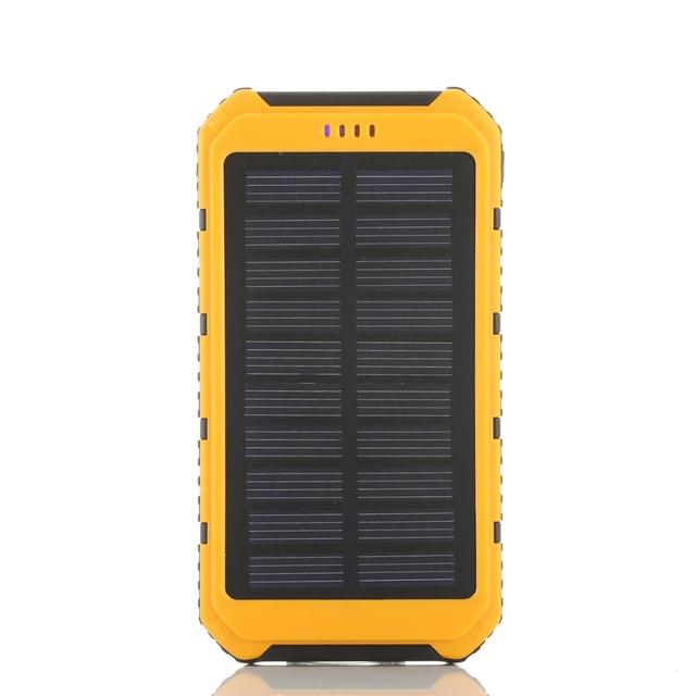 Solar Power Bank 20000mAh Solar Powerbank Extreme MobilePhone Pack Dual USB LED External Battery Pack for iPhone Xiaomi Samsung