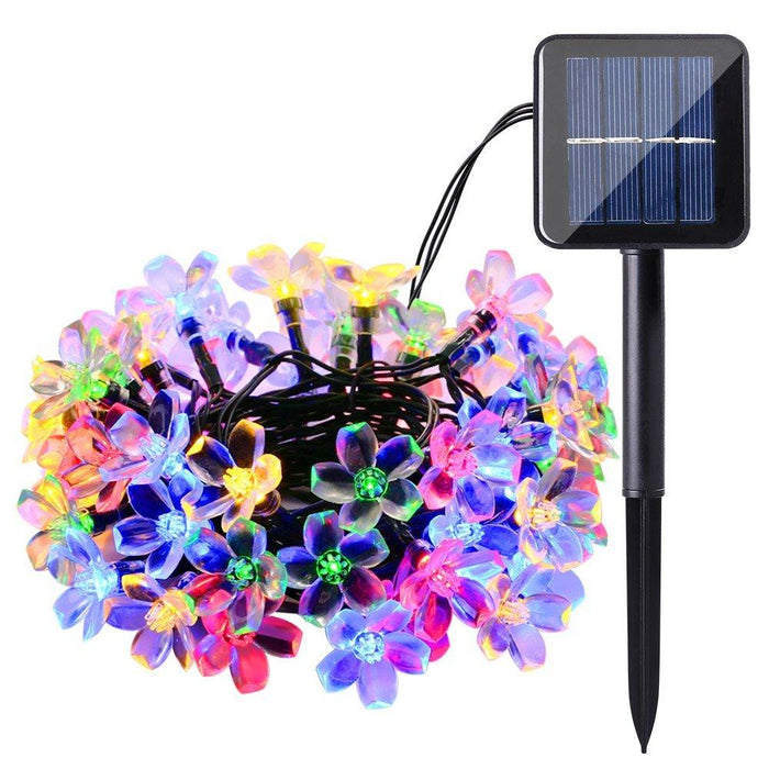 Solar Garden Light Outdoor 7M 50 LED Solar Lamps  Waterproof Cherry Blossom Flower Solar String Fairy Lights,Patio,Garden,Xmas