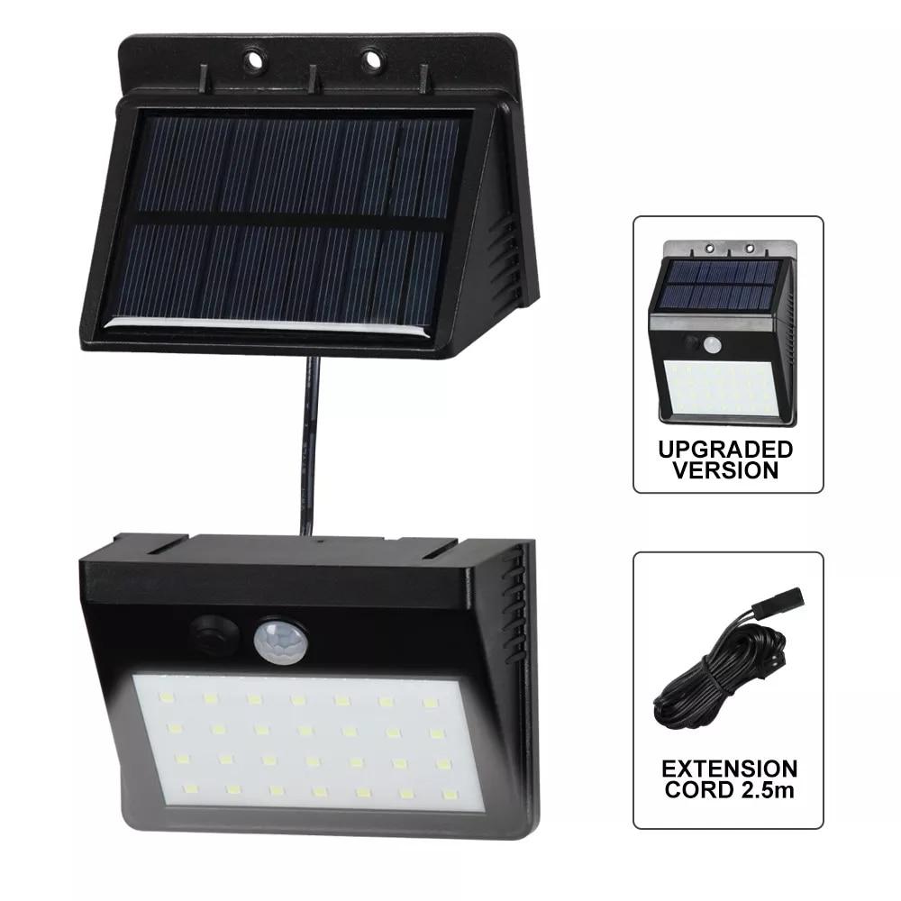 30LED Solar PIR Motion Sensor Security Lamp Separable 3 mode Wall Light for Outdoor Garden Yard