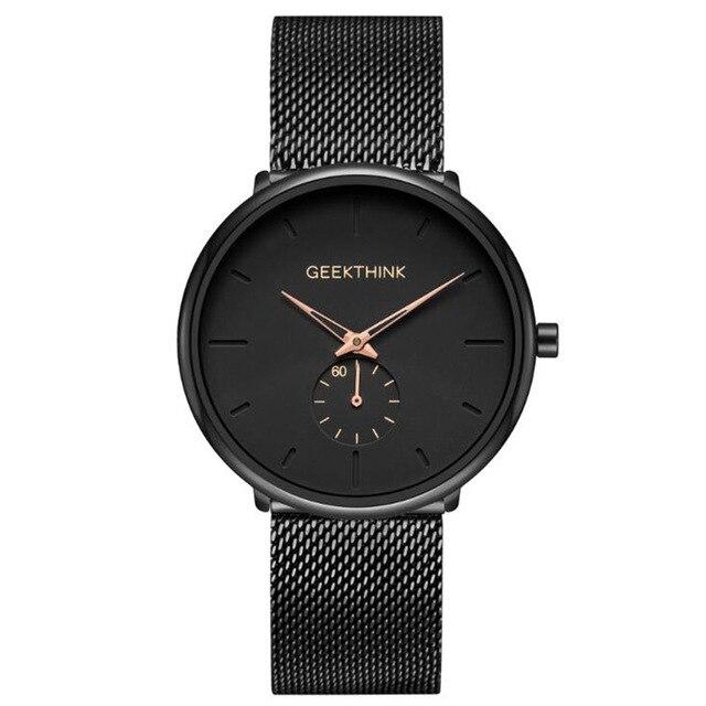 Hot Fashion Stainless Steel Men's Quartz Watch Waterproof Luminous Date Calendar Reinforced Glass Mirror Couple Watch Bracelet