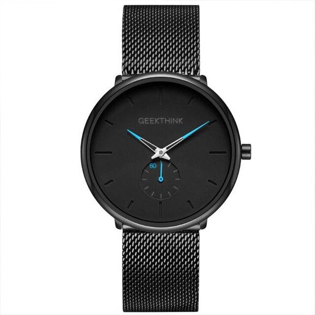 Hot Fashion Stainless Steel Men's Quartz Watch Waterproof Luminous Date Calendar Reinforced Glass Mirror Couple Watch Bracelet
