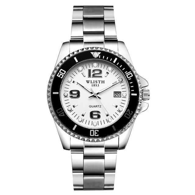 Brand Waterproof Watch Success Man Small Three-Needle Luminous Wristband Watch Stainless Steel Belt Folding Buckle Bracelet Gift