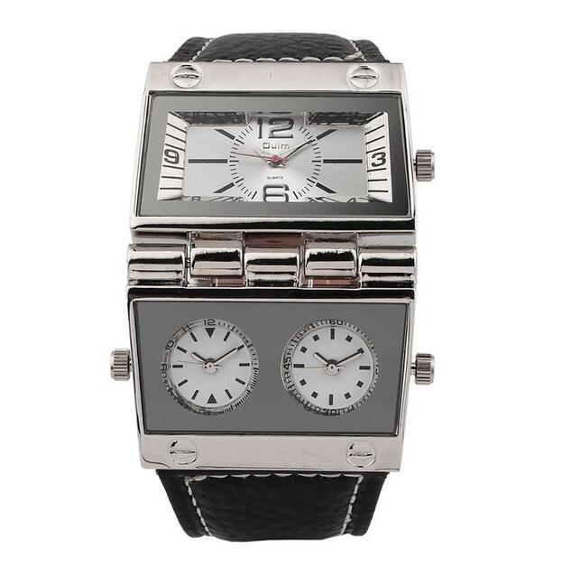 Cool New Hot Personality Men's Watch Fashion Sports Three Dials Nine-Piece Quartz Watch Student Christmas Men's Bracelet Gift