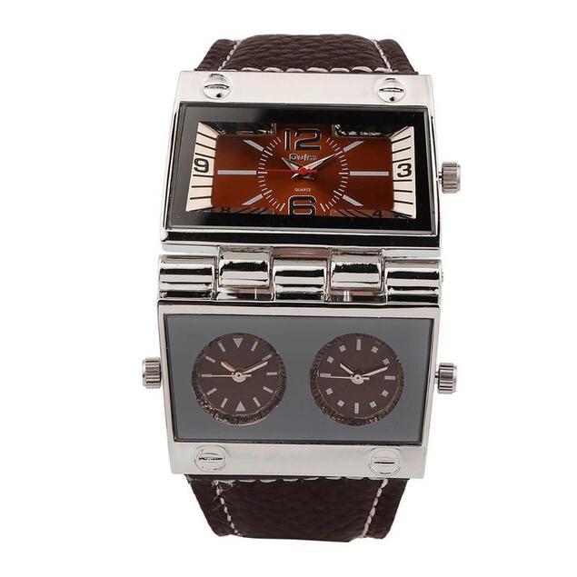 Cool New Hot Personality Men's Watch Fashion Sports Three Dials Nine-Piece Quartz Watch Student Christmas Men's Bracelet Gift