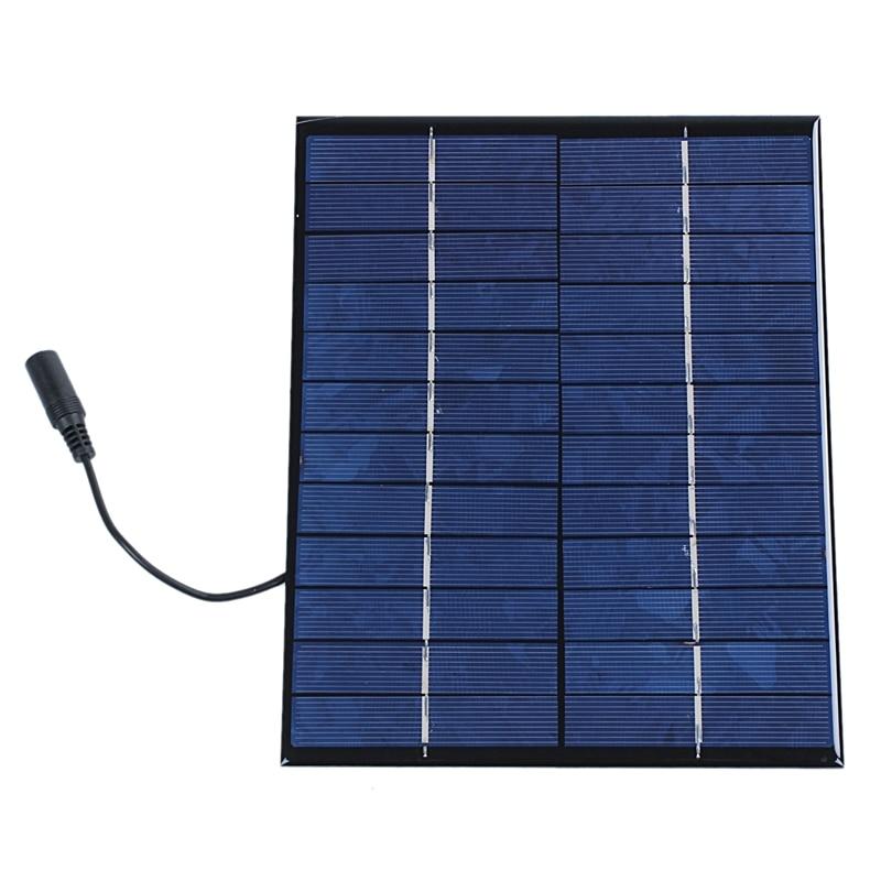 12V 5.2W Mini Solar Panel Polycrystalline Solar Cells Silicon Epoxy Solar DIY Module System Battery Charger + DC output