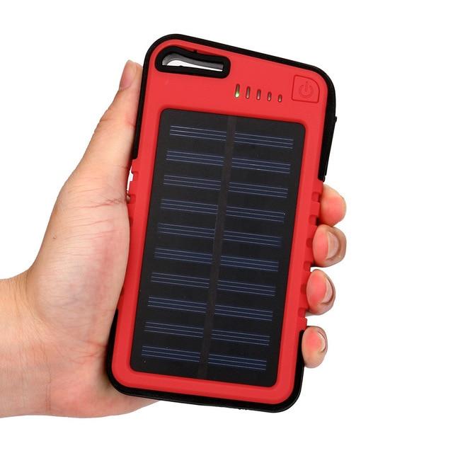 Top Sale Waterproof Solar Energy Power Bank 10000mah Solar Portable Charger Bateria Externa Powerbank For Phone X Samsung Xiaomi