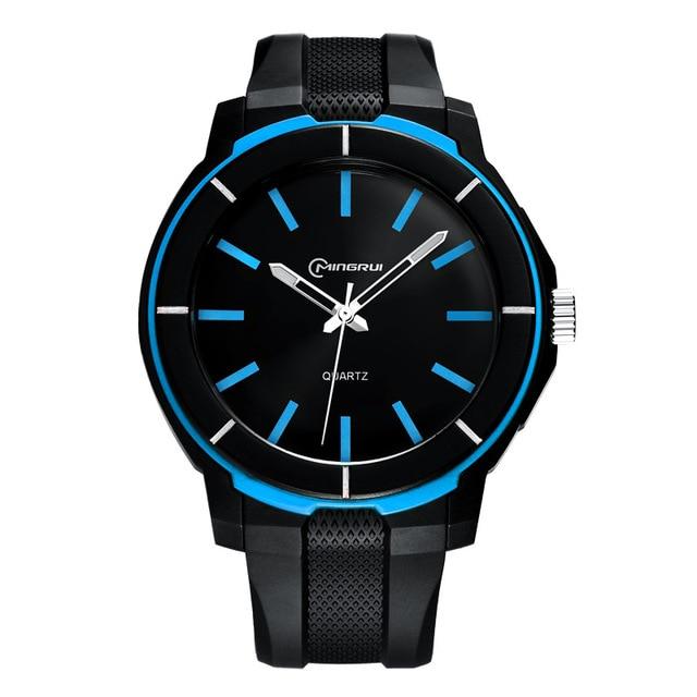Hot Men's Waterproof Watch Girl Student Simple Table Cool Night Import Movement Organic Glass Mirror Glass PU Strap School Gift
