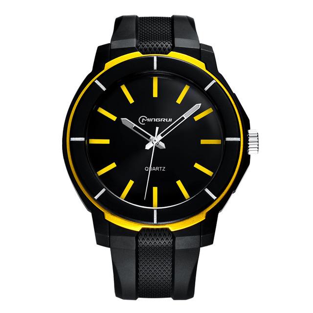Hot Men's Waterproof Watch Girl Student Simple Table Cool Night Import Movement Organic Glass Mirror Glass PU Strap School Gift