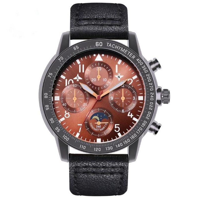Sports Men'S Watch Waterproof Measuring Wind Speed Fashion Watch Leather Military Watch Army Watch Clock Unique Men'S Gift