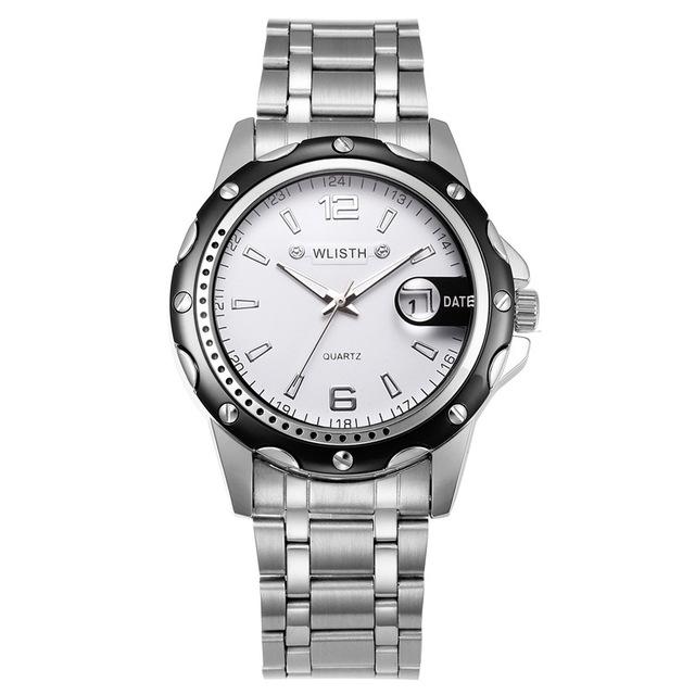 Hot Men's Waterproof Quartz Watch Retro Gentleman Casual Business Luminous Decoration Calendar Stainless Steel Strap Watch