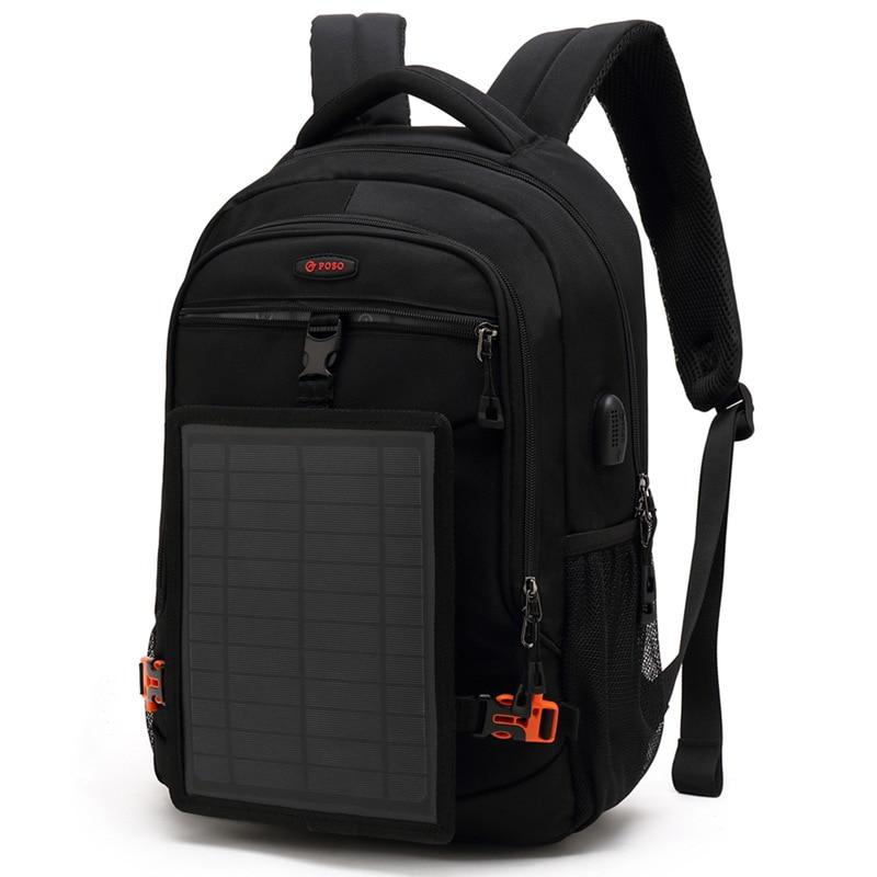 Manufacturers Direct Selling New Style USB Backpack Disassembly Solar Rechargeable Waterproof Outdoor Men's Travel Bag Cross Bor