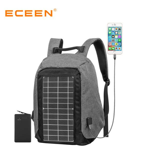 New Men And Women Style Solar USB Charging Computer Bag Student Leisure Travel Backpack