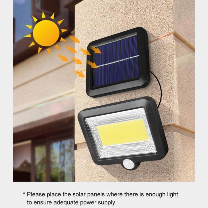 COB120LED Solar Motion Sensor Wall Light Outdoor Lighting Waterproof Solar Garden Lamp Street Garden Decoration Lamps