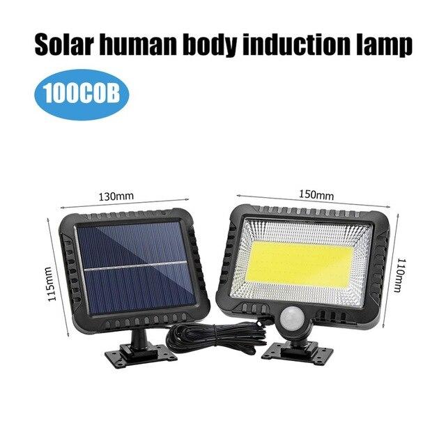 COB120LED Solar Motion Sensor Wall Light Outdoor Lighting Waterproof Solar Garden Lamp Street Garden Decoration Lamps