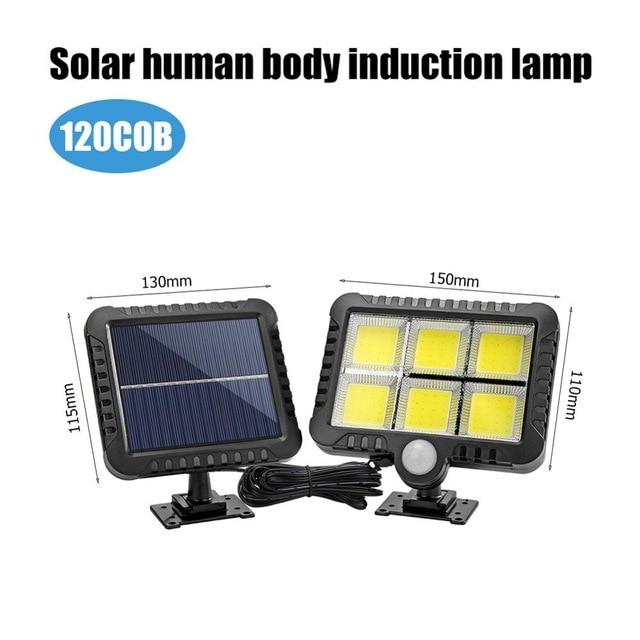 COB120LED Solar Motion Sensor Wall Light Outdoor Lighting Waterproof Solar Garden Lamp Street Garden Decoration Lamps