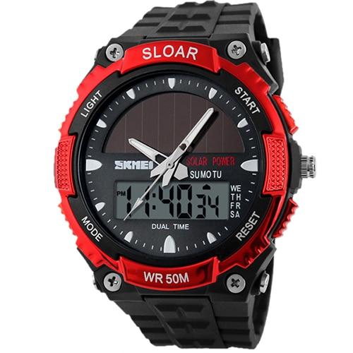 Solar Powere Mens Watch 2018 Quartz Waterproof Wristwatches For Men Boys Fashion Military Sports Watches Relogio Masculino Reloj