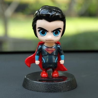 Cute Solar Powered Dancing Figures Marvel Batman Treeman One Piece Swinging Bobble Dancer Solar Toys Ironman Car Decoration Gift