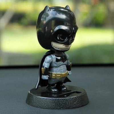 Cute Solar Powered Dancing Figures Marvel Batman Treeman One Piece Swinging Bobble Dancer Solar Toys Ironman Car Decoration Gift