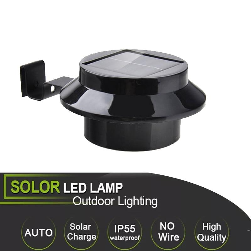 3 LED Solar Powered Outdoor Lights Lamp Fence Gutter Roof Yard Wall Garden light Outdoor Lighting Led Solar Creations Path Light